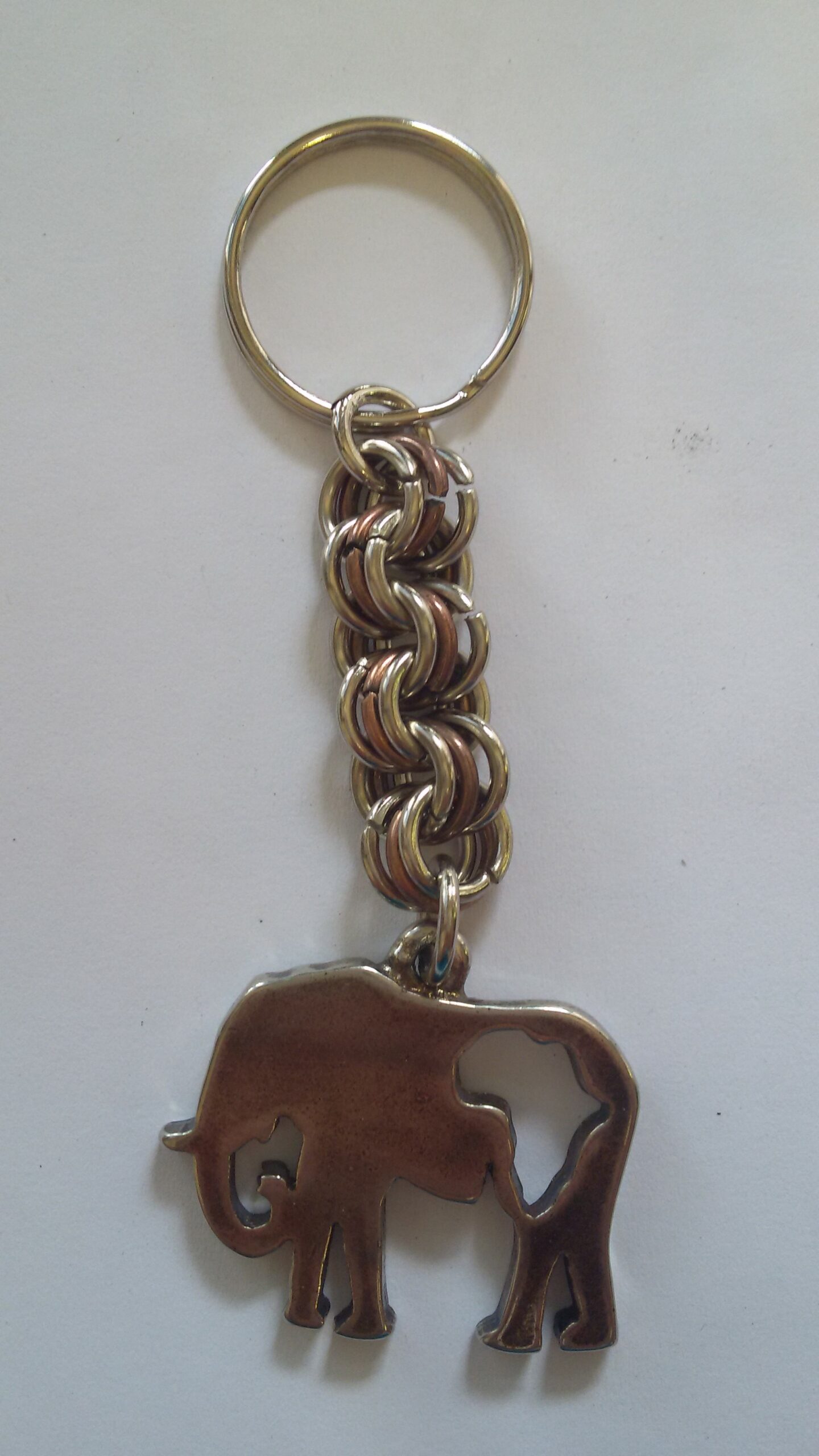 Elephant with Ring Chain Key Ring - African Trails