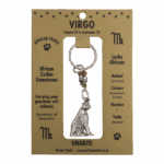 Key ring-ZODIAC-Leopard-Virgo